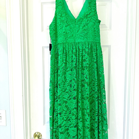 NWT simply Vera Wang midi lace dress size small emerald green - Picture 6 of 8